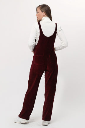 Velvet Maternity-Nursing Jumpsuit Claret Red - TT6113