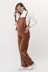 Velvet Maternity-Nursing Jumpsuit Coffee - TT6114