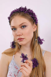 Azalea Flowered Postpartum And Bridal Crown Purple - 9101