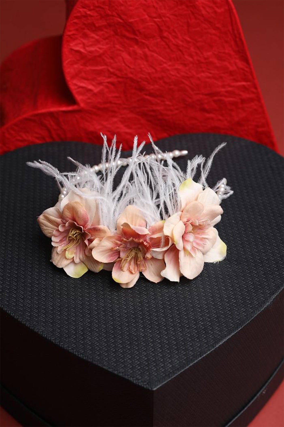 Water Lily Flowered Postpartum And Bridal Crown Salmon - 9104