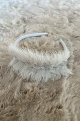 Feather Themed Postpartum And Bridal Crown Grey - 9108