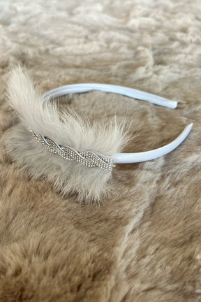 Feather Themed Postpartum And Bridal Crown Grey - 9108