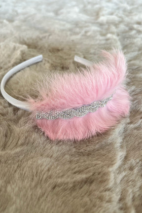 Feather Themed Postpartum And Bridal Crown Pink - 9108