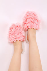 Azalea Flowered Postpartum And Bridal Slippers Pink - 9501