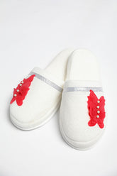 Butterfly Themed Postpartum And Bridal Slippers Red - 9502