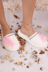 Butterfly Themed Postpartum And Bridal Slippers Pink - 9502