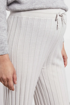 Standard Fit Straight Knit Maternity Trousers Beige - 8097