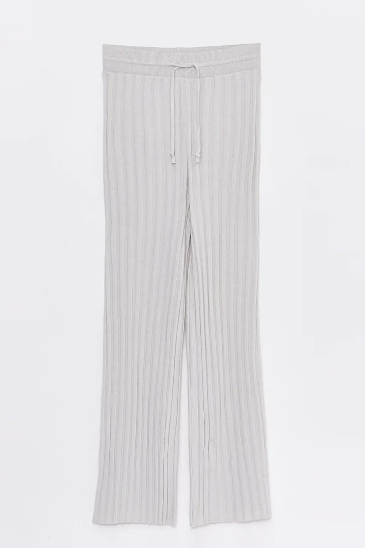 Standard Fit Straight Knit Maternity Trousers Beige - 8097