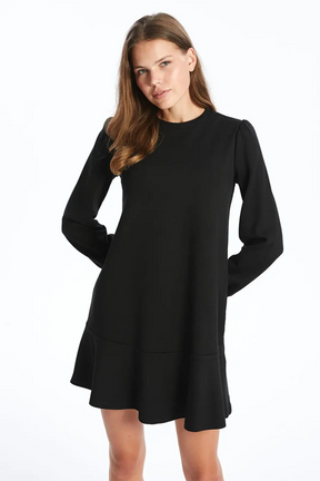 Crewneck Mini Maternity Dress Black - 8147