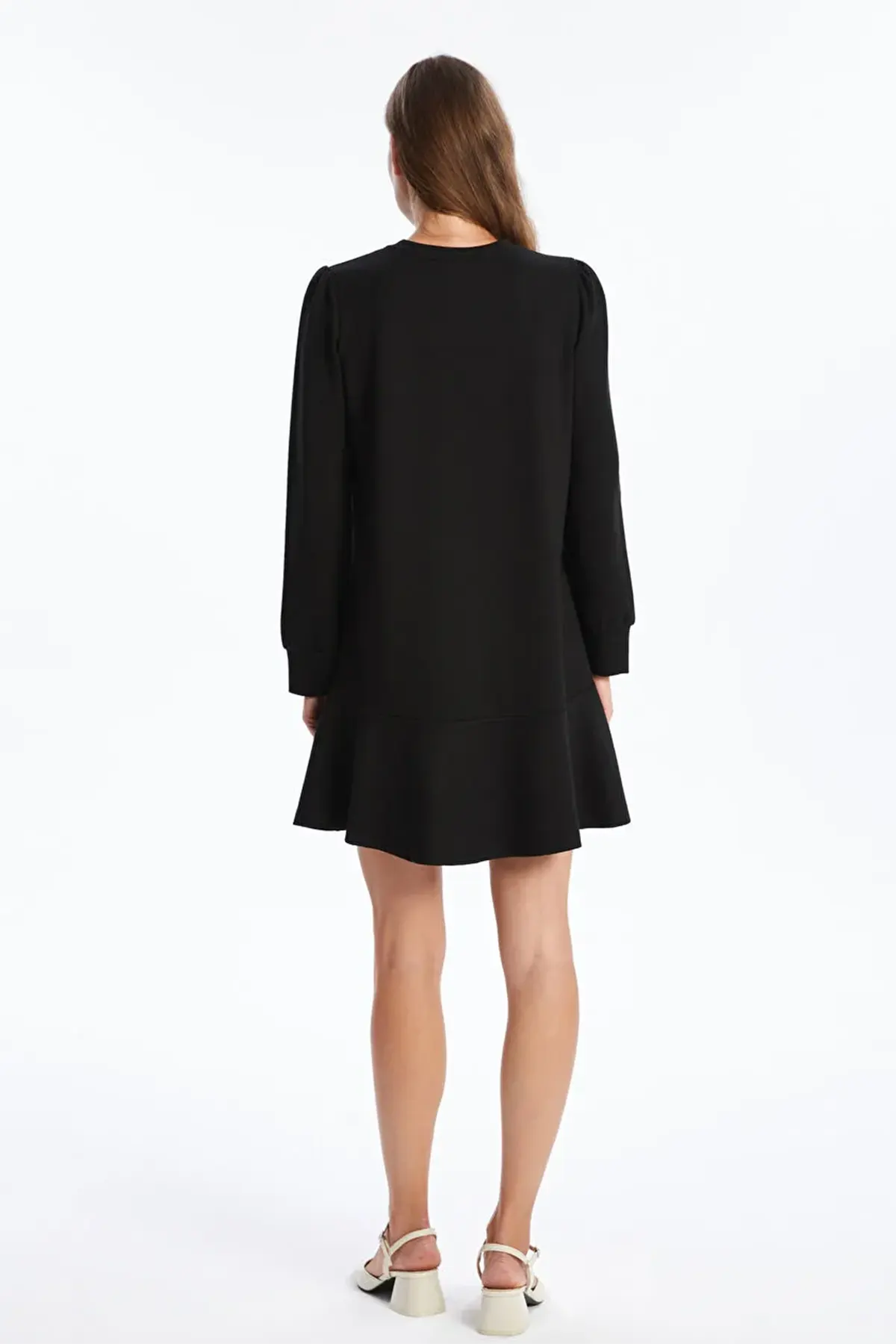 Crewneck Mini Maternity Dress Black - 8147