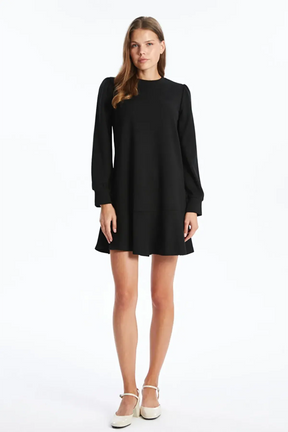 Crewneck Mini Maternity Dress Black - 8147