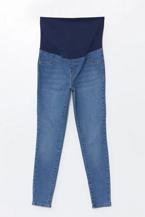 Cotton Panelled Mercury Skinny Fit Maternity Jeans Indigo - 8257