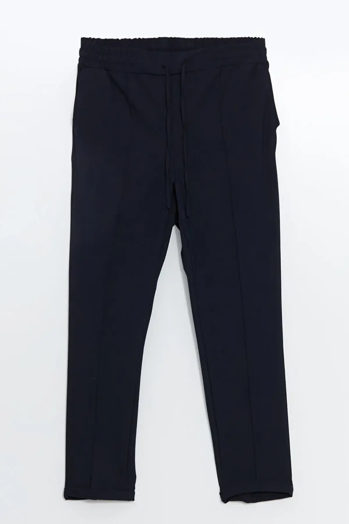 Elastic Waist Maternity Trousers Navy Blue - 8305