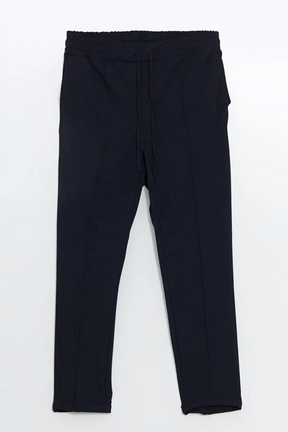 Elastic Waist Maternity Trousers Navy Blue - 8305