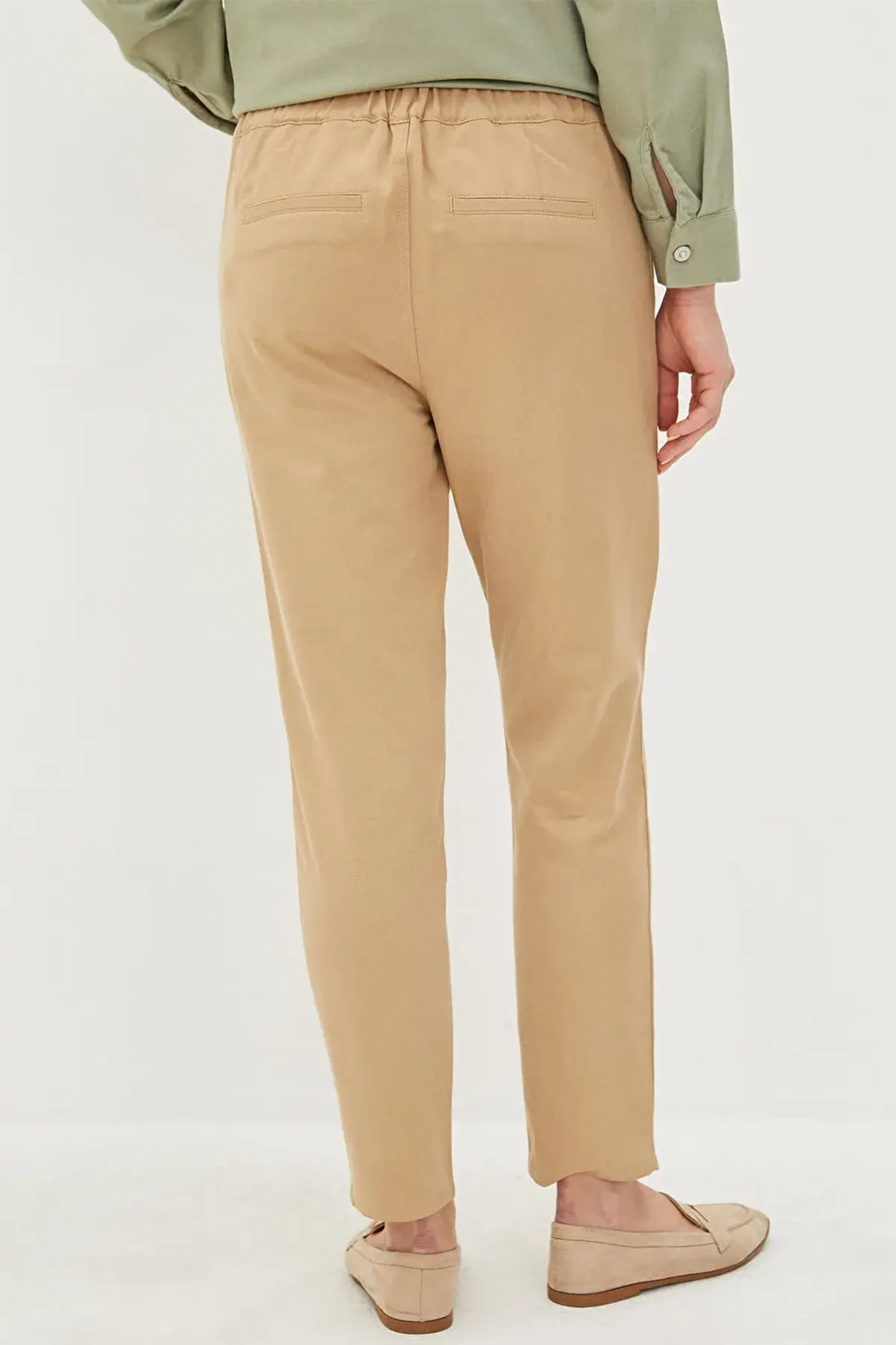 Standard Fit Straight Maternity Trousers Beige - 8321