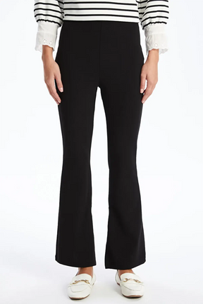 Slim Fit Straight Wide-Leg Maternity Trousers Black - 8332