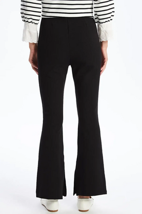 Slim Fit Straight Wide-Leg Maternity Trousers Black - 8332