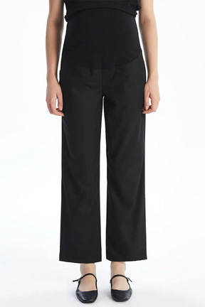 Belly Panel Maternity Trousers Black - 8333