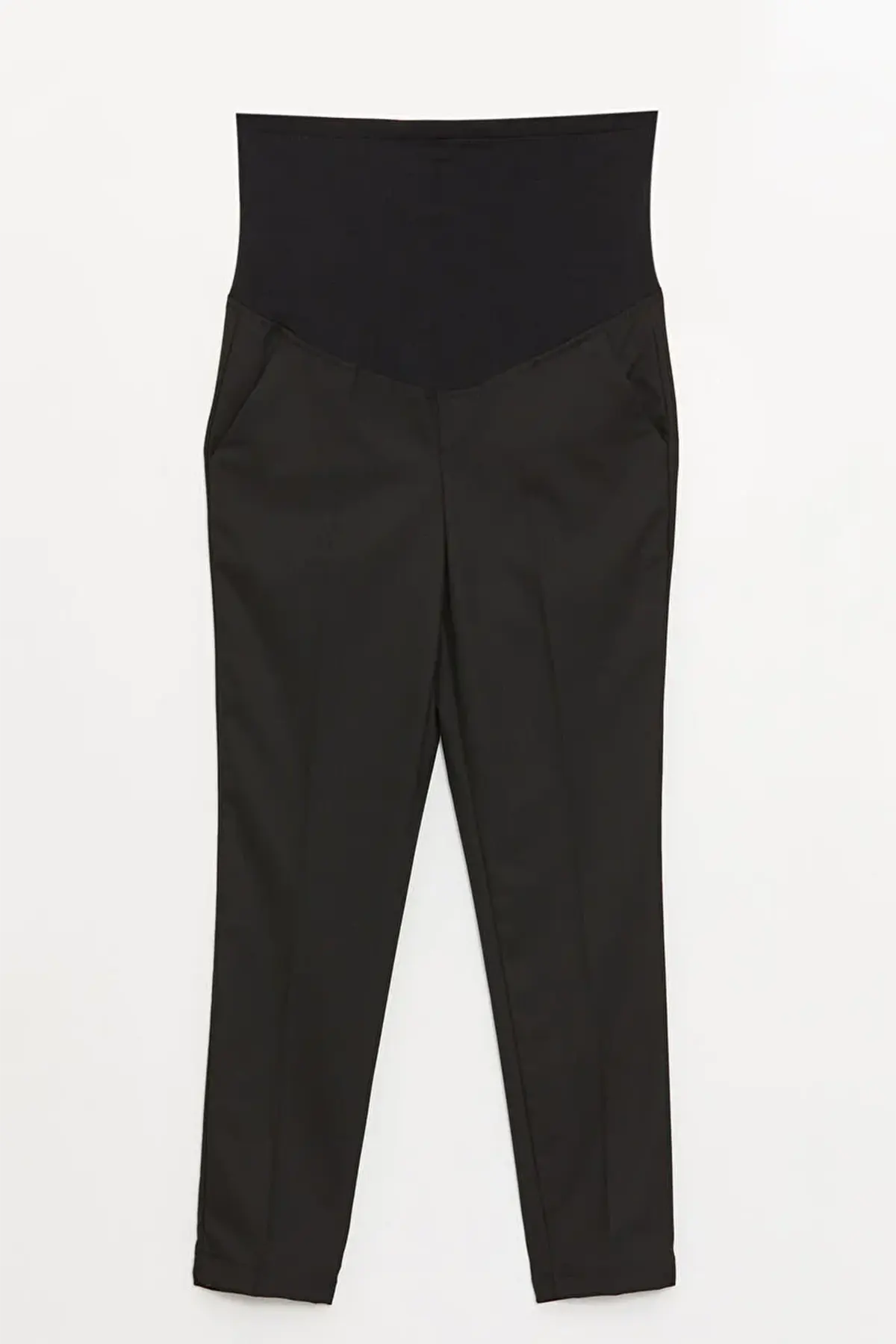 Belly Panel Slim Fit Maternity Trousers Black - 8335