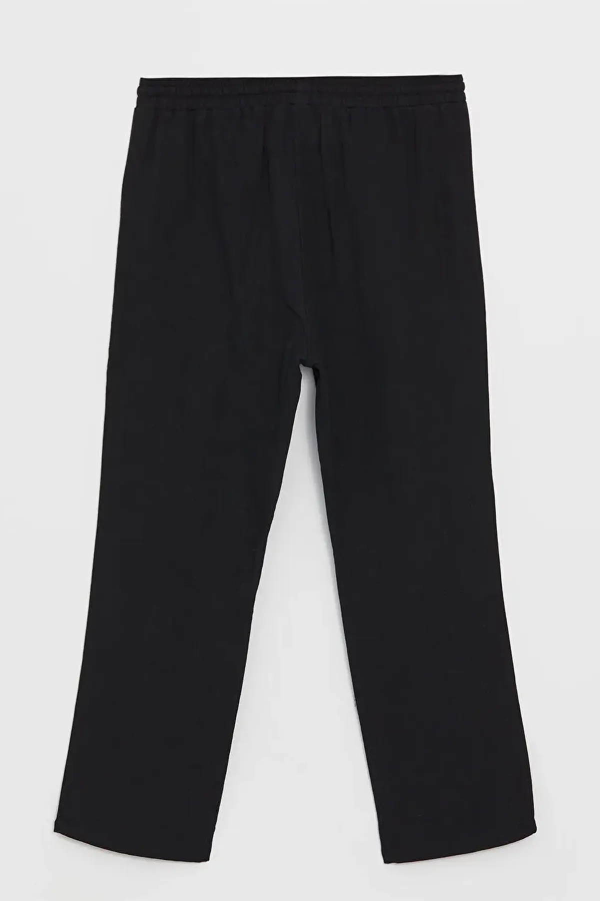 Cotton Elastic Waist Relaxed Fit Maternity Trousers Black - 8339