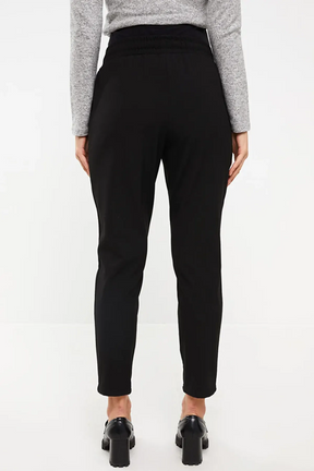 Belly Panel Straight Maternity Trousers Black - 8399