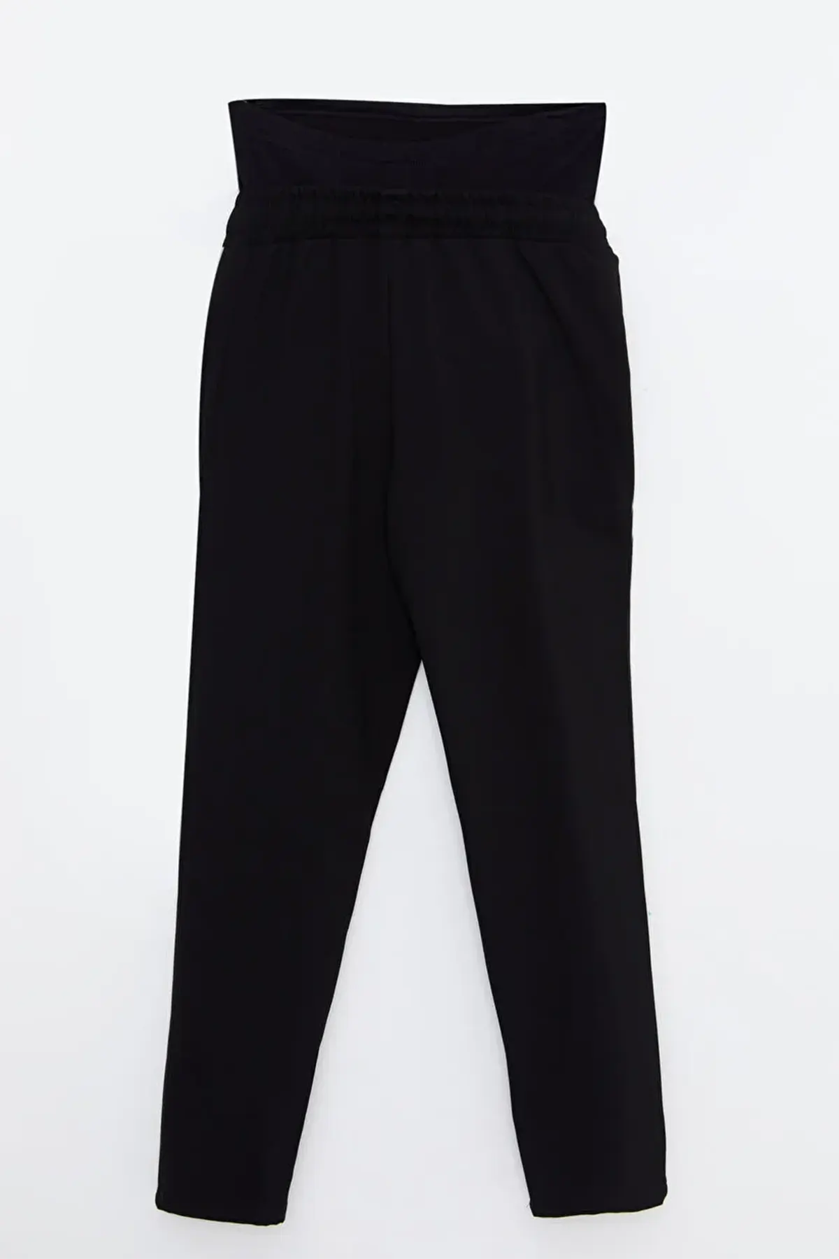 Belly Panel Straight Maternity Trousers Black - 8399