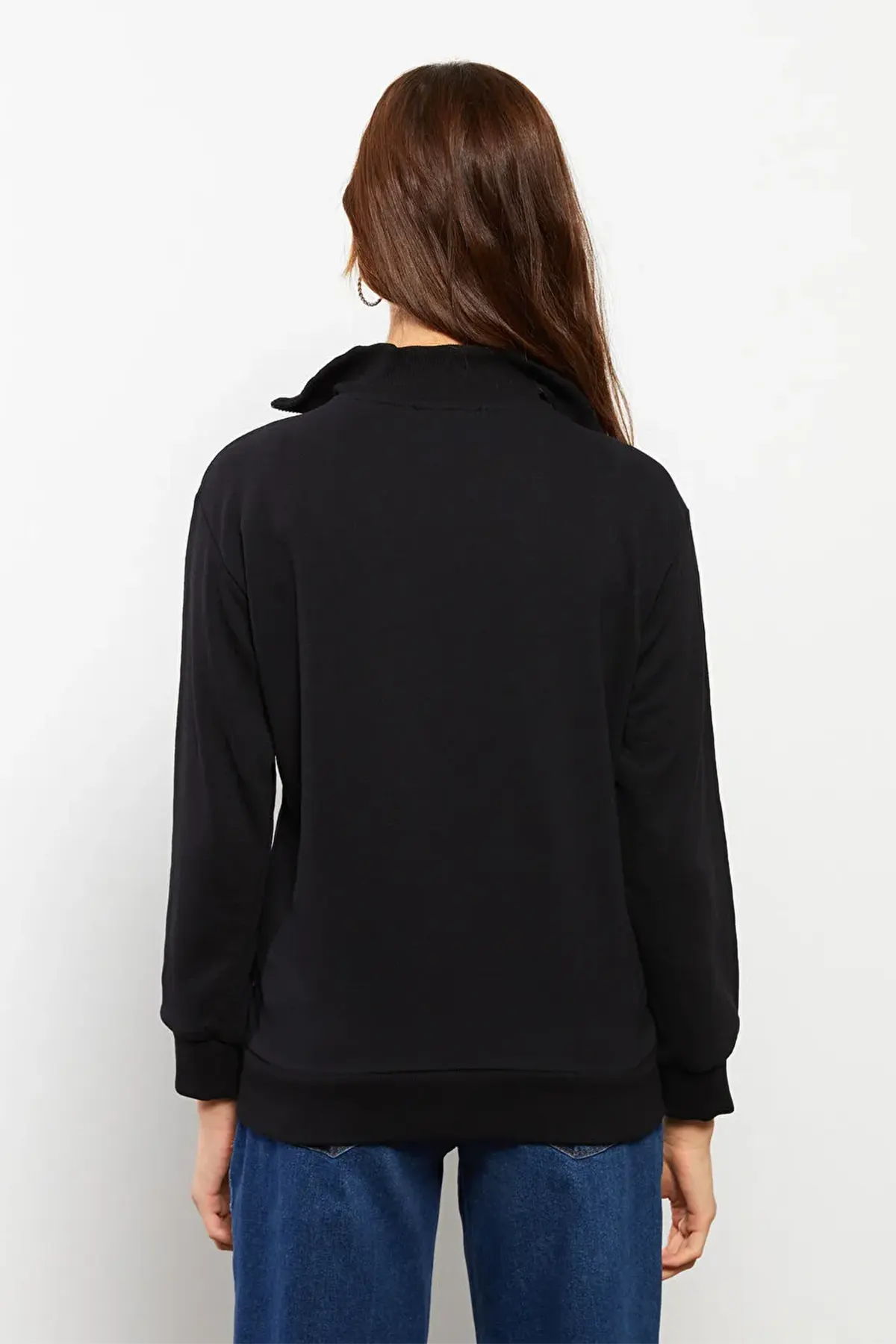 High Neck Snoopy® Printed Maternity Sweatshirt Black - 8838