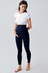 Adjustable Waist Maternity Leggings Navy Blue - LT9002