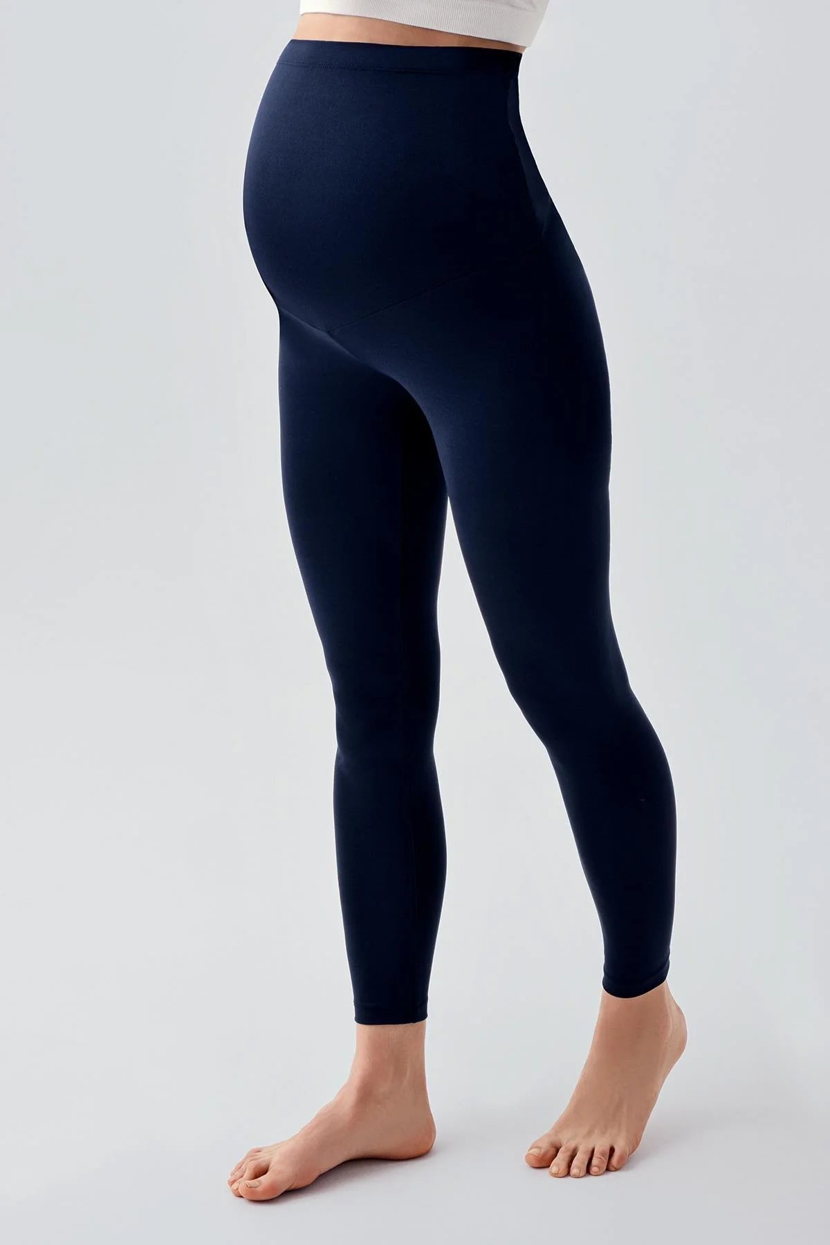 Adjustable Waist Maternity Leggings Navy Blue - LT9002