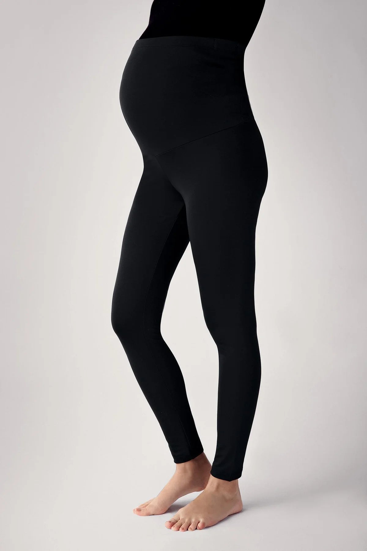 Adjustable Waist Maternity Leggings Black - LT9002