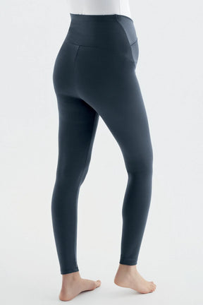 Cross Waist High-Waisted Elastic Supportive Maternity Leggings Anthracite - LT9013