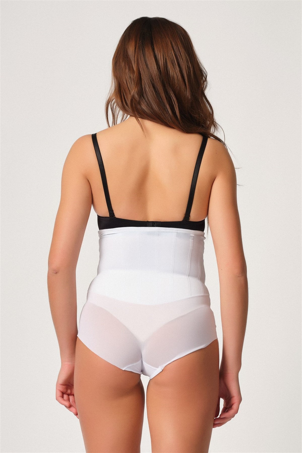 Laser Cut Slip Postpartum Corset White - 2945