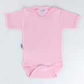 Short Sleeve Baby Bodysuit Pink (0-12 Months) - 001.0156