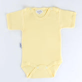 Short Sleeve Baby Bodysuit Yellow (0-12 Months) - 001.0156