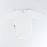 Long Sleeve Baby Bodysuit Ecru (0-12 Months) - 001.0157