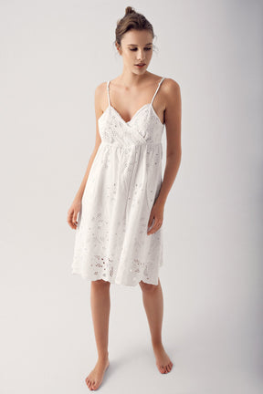 Woven Maternity & Nursing Nightgown With Robe Ecru - 14408