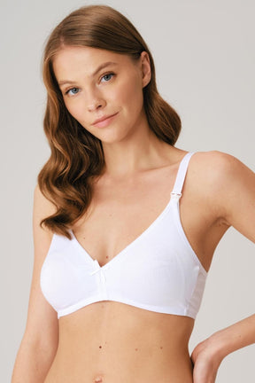 Cotton Non-Underwired Nursing Bra White - 3424