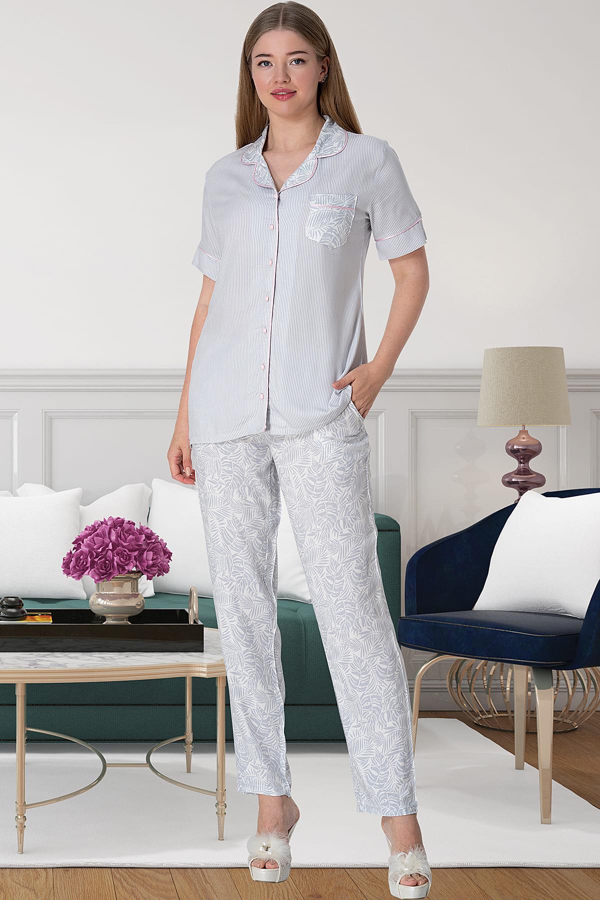 Woven Maternity & Nursing Pajamas Pink - 5144
