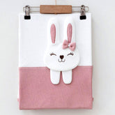 Rabbit Themed Baby Blanket Dried Rose - 239.3007