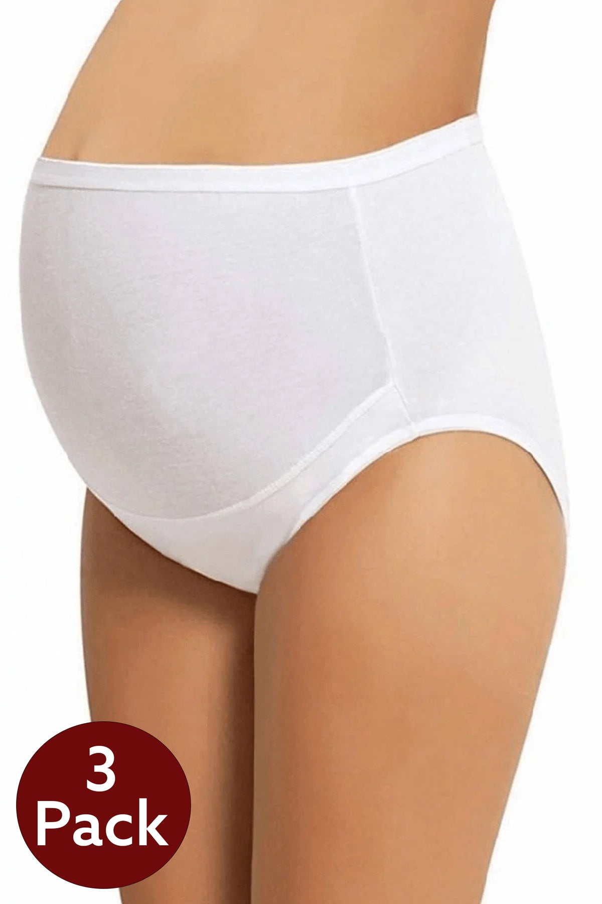 3-Pack Cotton Maternity Panties White - 1003